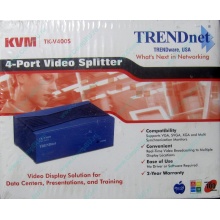 Разветвитель видеосигнала TRENDnet KVM TK-V400S (4-Port Video Splitter) - Сергиев Посад