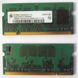 Модуль памяти для ноутбуков 256MB DDR2 SODIMM PC3200 (Сергиев Посад)